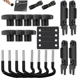Fixation De Coffre De Toit En U, 4 Jeux De Supports De Coffre De Toit, Pinces À Boulons En U De 85 Mm Avec 8 Écrous De Sécurité Et 2 Bandages Autocollants Ronds, Boulons En U Unive[Rou5242736]