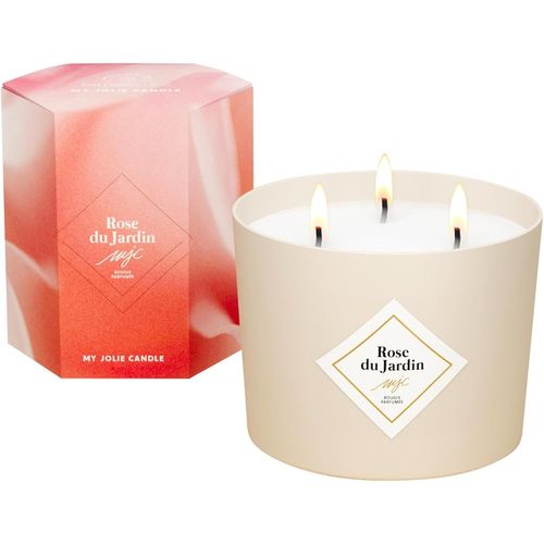 ytseazn-Bougie Parfumée Rose Du Jardin 3 Mèches Cire Naturelle Et Végétale Parfum Français 30H De Combustion Cadeau Femme Maman