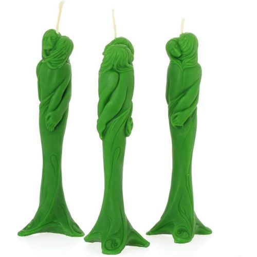 Ytseazn-3x Cire D'abeille Stella D'amour Vert Bougie Bougie Figurine Artisanale Bougie Rituelle Gouttelettes 36317