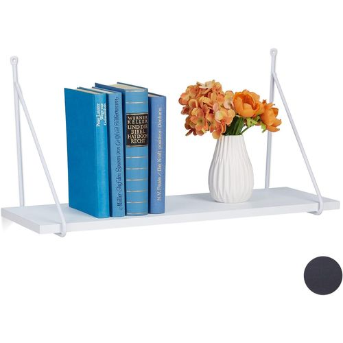 Ytseazn-Etagère,Salon Et Entrée,Design Moderne,Meuble Mural Livres Et Décorationhlp 30x60x22cm,Blanc,Panneau De Particules,Acier,Taille Unique