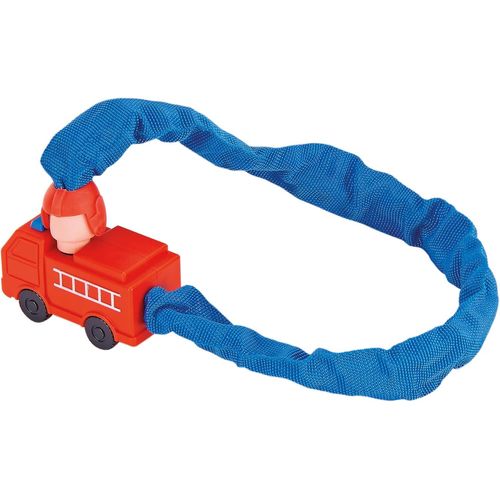 ytseazn-Antivol À Chaîne,Clé Découpée Au Laser,Longueur :65cm,Diamètre :3,8 Mm,Niveau 2,Bleu/Rouge
