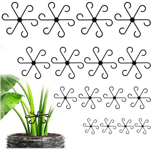 ytseazn-Lot De 16 Supports Pour Plantes D'Intérieur Réutilisables Pour Plantes Monstera Roses Et Tomates Noir