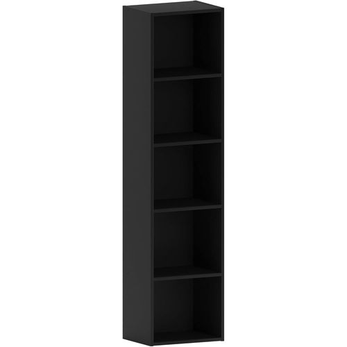Ytseazn-Oxford Cube Bibliothèque,Hêtre,Noir,5 Tier