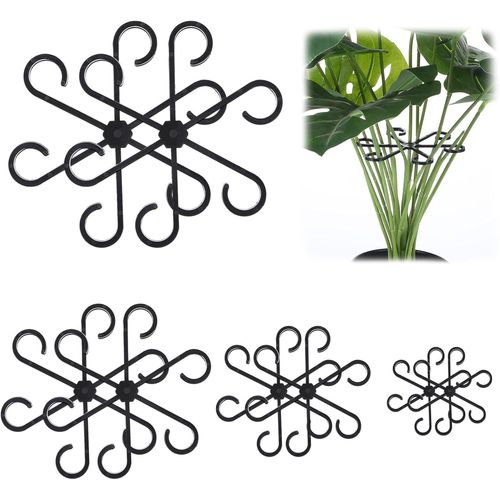 ytseazn-Lot De 16 Supports De Plantes Pour Plantes Monstera,Support De Plantes Monstera,Support De Plantes Pour Plantes Grimpantes,Fleurs,Hortensias,Tomates(Noir)
