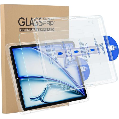 ytseazn-Film De Protection D'Écran Pour Ipad 5 5E Génération Ipad 6 6E Ipad Air 1/2,Film En Verre Trempé Avec Cadre Auto-Alignement,Résistant Aux Rayures,Sans Bulles,Clarté Hd,Sensibilité Tactile(Écran