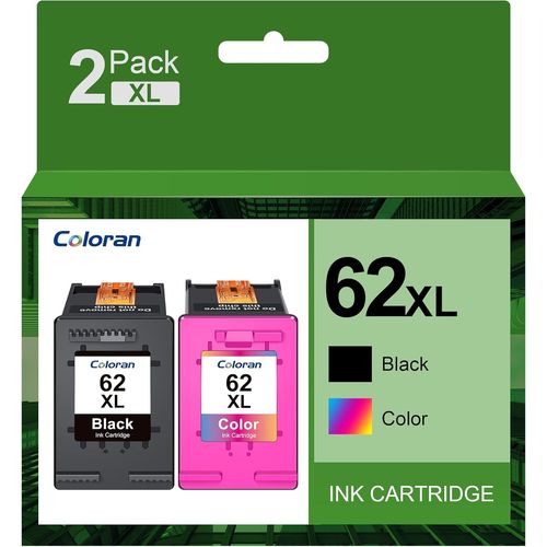 ytseazn-Cartouches D'Encre 62Xl Pour Hp 62 Xl Noir Et Tricolore,Compatibles Avec Envy 5540 5640 5644 7640 5547 Pour Officejet 200 250 5740(1 Noir,1 Tricolore,2 Pack)