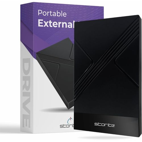 ytseazn-Disque Dur Externe Portable De Type C 500Go Mémoire De Sauvegarde Hdd 2,5 Pouces Avec Transfert De Données Rapide Usb C Compatible Avec Téléphone,Pc,Mac,Windows,Jeux(Noir)