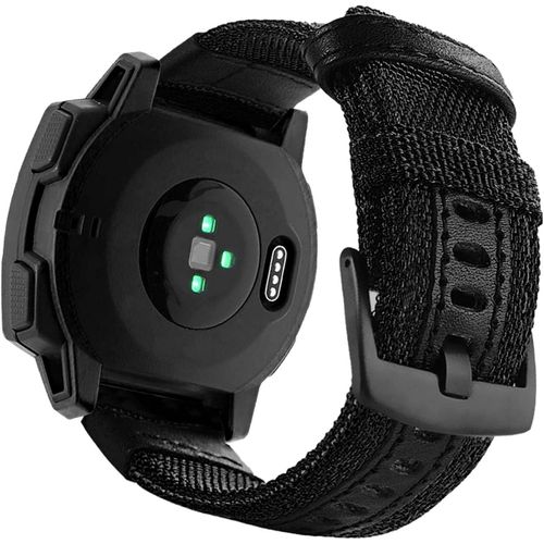 Clicksell-Bracelet De Montre En Nylon De Style Militaire - 22 Mm - Pour Garmin Instinct / Instinct 2 Solar - Tissu Tissé Durable - Pour Garmin Instinct Crossover Solar
