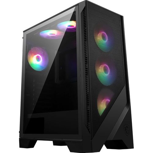 CLICKSELL-Mag Forge 120A Airflow Boîtier Pc Moyen Tour Atx, Micro-Atx & Mini-Itx, Verre Trempé, Façade Mesh, 6 Ventilateurs Auto-Rgb 120Mm, Filtre Antipoussière Magnétique, Ports Usb 3.2 Gen 1 Type-A