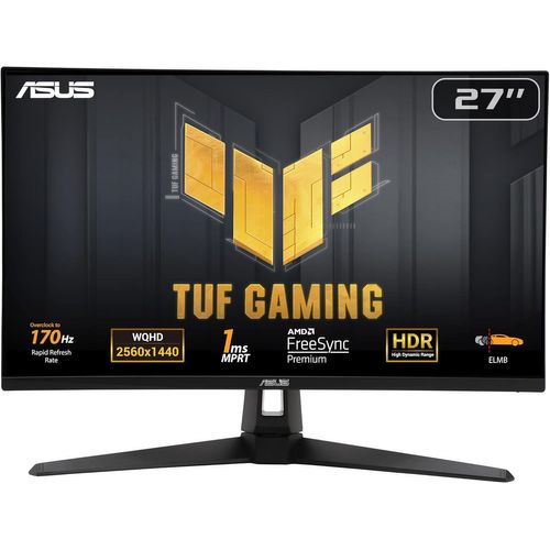 CLICKSELL-Tuf Gaming Vg27Aqa1A - Moniteur Gaming 27"" Wqhd 2560 X 1440, 170Hz, Temps De Réponse 1Ms, Freesync Premium, Extreme Low Motion Blur, Shadow Boost, Hdr, Displaywidget Center