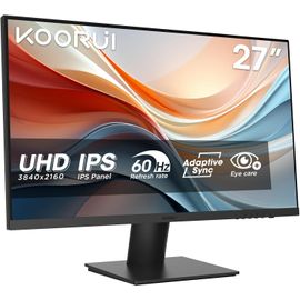 CLICKSELL-N07 27 Pouces Écran Pc, 4K Moniteur Uhd(3840X2160), Ips 60Hz Hdr10 Adaptive Sync, 2X Hdmi 2.0 & Displayport 1.4, Vesa 100X100Mm, Soins Des Yeux
