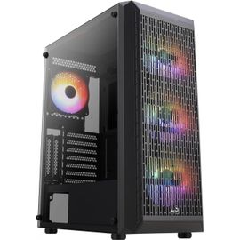 CLICKSELL-Boîtier Moyen Tour Atx Beam V2 Rgb Avec Panneau Vitré, Noir