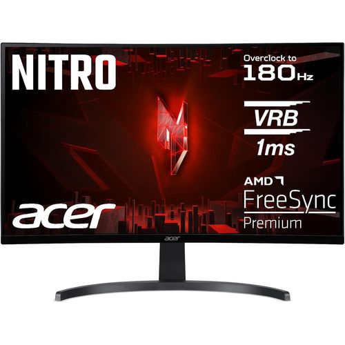 CLICKSELL-Nitro Ed270R S3 Bmiipx, Écran Pc Gaming Incurvé 27"" Fullhd, 180Hz (Curve 1500R, 1920X1080, 16:9, Freesync, 1Ms (Vrb), 250Nits, Confyview, 2Xhdmi 2.0/1Xdp 1.2) Moniteur Pc Curve, Couleur Noi