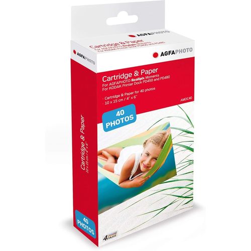 CLICKSELL-Agfa Photo-Cartouche Et Papiers Photos Format 10 X 15 Cm-Amoc-Compatible Agfa Photo Realipix Moments Et Kodak Pd450, Pd460, Pd480 Et Pd450Wifi