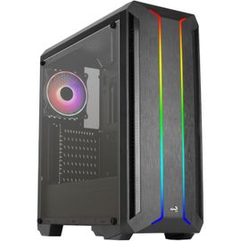 CLICKSELL-Boîtier Moyen Tour Atx Skyline V2 Rgb Avec Panneau Vitré, Noir