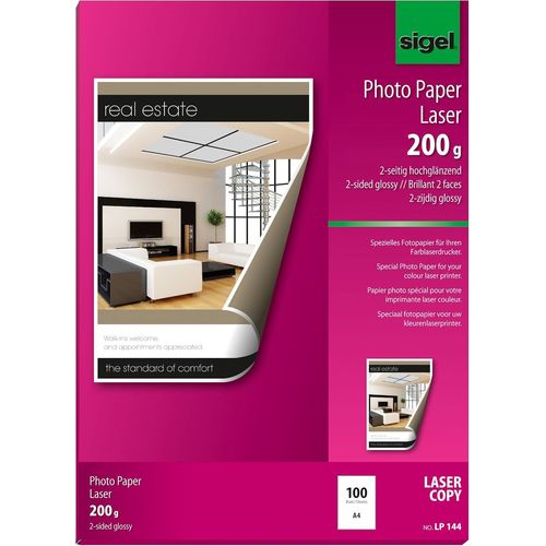 CLICKSELL-Lp144 Papier Photo Laser/Copieur, A4, 200 G, 100 Feuilles