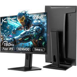 CLICKSELL-Ecran Pc Gamer 24 Pouces, 180Hz 165Hz 144Hz 2K Qhd (2560 X 1440) Ecran Gaming Avec 1Ms Fast-Ips, Hdr 400, G-Sync, Freesync, 400 Cd/M² De Luminosité, Supports Réglables Pour Pivoter Et Soule