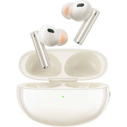 CLICKSELL-Casque Sans Fil Buds Air 5 Pro, Double Haut-Parleur Realboost, Jusqu'À 40 Heures De Lecture, Suppression Active Du Bruit De 50 Db, Effet Audio Spatial À 360°, Sunrise Beige,Rma2120