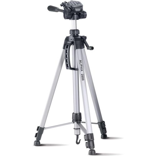 CLICKSELL-Germany 52128 Kit Trépied À Manivelle 184 Cm Ultraléger 1250 G Avec Étui Et Tête À 3 Voies Pour Appareil Photo Photo Compact Dslr Csc Bridge Dv Alpha 2800 Argenté