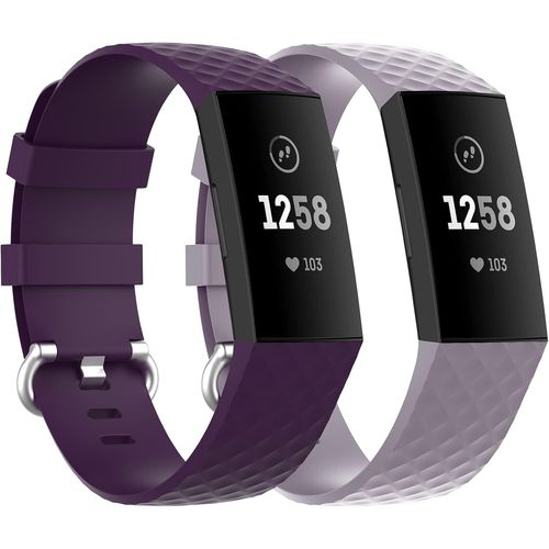 Shiba-Bracelet De Remplacement, Bracelet De Rechange Réglable En Silicone Compatible Avec Fitbit Charge 3/Fitbit Charge 4, Bandes [2