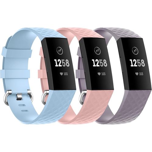 Shiba-Bracelet De Remplacement, Bracelet De Rechange Réglable En Silicone Compatible Avec Fitbit Charge 3/Fitbit Charge 4, Bandes [2