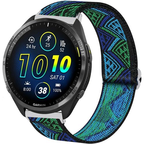 Shiba-Bracelet De Rechange En Tissu Réglable Pour Montre Intelligente Garmin Forerunner 965 / Forerunner 265 46 Mm[3164]