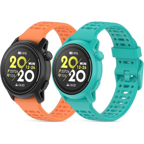 Shiba-2 Pièces Bracelet Pour Coros Pace 3/Apex 2 Pro/Apex Pro/Apex 46mm, 22mm Réglable Souple Silicone Sport Replacement Band Pour[3
