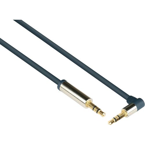 SHIBA-Câble de Connexion Audio Câble de Connexion Jack 3,5 mm - coudé d'un côté 2 m Bleu foncé[451]