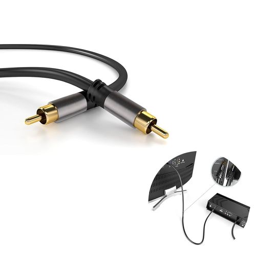SHIBA-Câble Audio Numérique Coaxial RCA de 90 cm avec Connecteurs Plaqués Or 24K - Idéal pour Système Home Cinéma, HDTV, Barre de [6