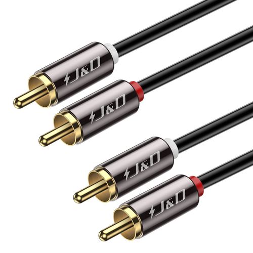 SHIBA-Câble Audio Stéréo 2 RCA Plaqué Or, Compatible avec Platine CD Parleur Ampli, 6 Mètres[686]