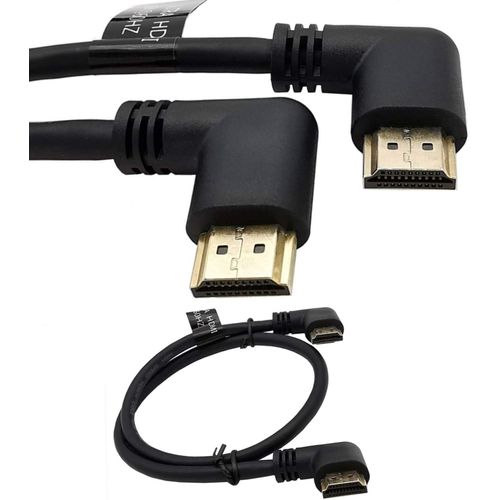 SHIBA-Câble HDMI 2.1 court 8 K 60 Hz 4 K 120 Hz Angle 90° pour PS5 PS4 TV Lecteur DVD projecteurs ordinateur moniteur PC (angle dr[7