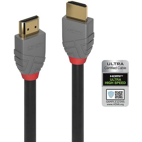 SHIBA-- Câble HDMI 2.1 Anthra Line 1 Mètre avec Ethernet, High Speed 4k@60Hz HDMI 2.1 10k@120Hz 3D 1080p HDCP 2.3 144Hz HDR, ARC, [7