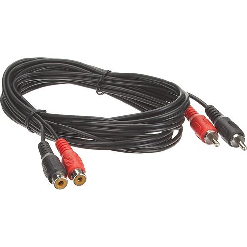 SHIBA-Câble RCA kjackcmf2-10 - 10 m - 2 fiches RCA mâles vers 2 Prises RCA Femelles - pour TV, téléphone Portable, MP3, HiFi - Cou[5