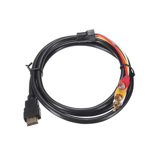 SHIBA-Câble HDMI vers RCA, câble rouge jaune blanc vers HDMI, adaptateur RCA vers HDMI, câbles DVD à connecter à un téléviseur, ad[3