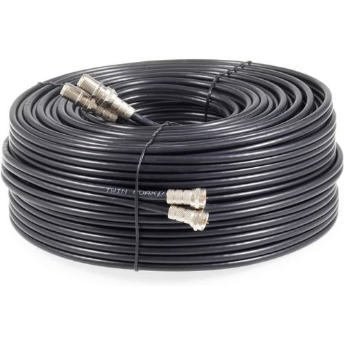 SHIBA-Sky Satellites Kit d'extension câble coaxial satellite double Connecteurs F pour Sky HD et Freesat 10 m Blanc[772]