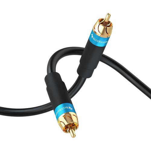 SHIBA-Câble audio RCA pour caisson de basses à double blindage et connecteurs plaqués or - 2,5m[811]