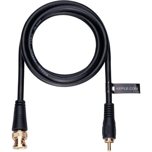 SHIBA-Câble coaxial RG59 taille 1 m BNC mâle vers RCA mâle et coupleur de prise plaqué or 75 Ohm ¿ Câble de connexion de prise pho[5