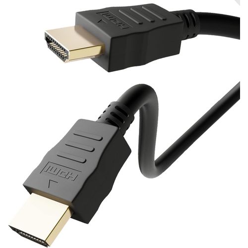 SHIBA-Goobay 51824 Câble HDMI à haute vitesse avec Ethernet : 4K, Ultra-HD, Full HD, 3D, connecteur doré, noir 10,0 m[592]