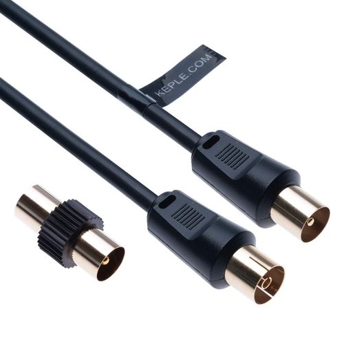 SHIBA-Câble d'antenne TV 3 m Câble RF Ariel Câble de couplage coaxial Câble d'antenne de télévision Fiche mâle vers prise d'antenn[1