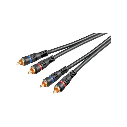 SHIBA-Wentronic Câble audio / vidéo (2x prise RCA à 2x prise RCA) 10 m (Import Allemagne)[894]