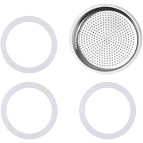SHIBA-Joints et filtres universels pour machine à café pour pièces détachées moka (3 x anneaux de retenue en silicone + 1 filtre e[5
