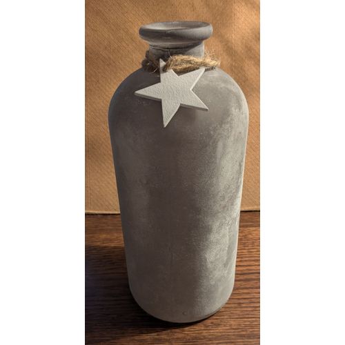 Vase / Bouteille Effet Satiné Gris