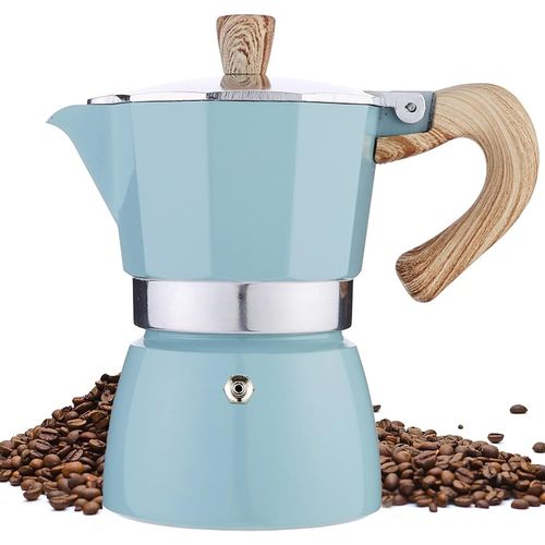 SHIBA-Cafetière à moka italienne 3 tasses/141,7 g \u2013 Machine à expresso pour le camping \u2013 Percolateur à café cubain manue[4