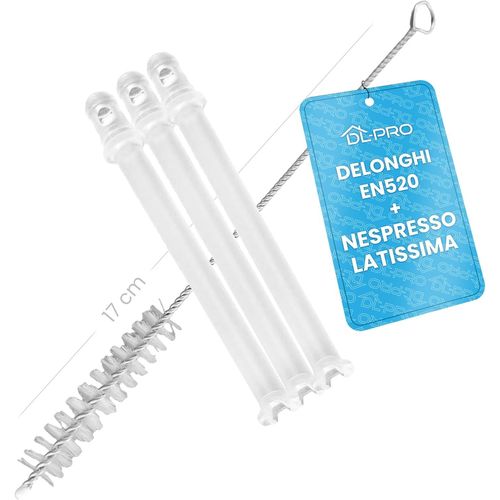 SHIBA-Lot de 3 tuyaux d'aspiration de lait 101 mm transparents pour machine à café DeLonghi 5313226701 EN520 Nespresso Lattissima [6