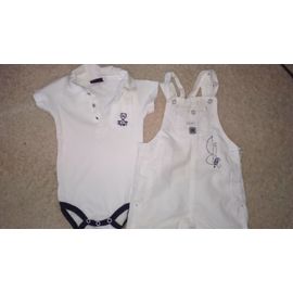Ensemble Bébé Garçon Salopette + Body "Sergent Major" Taille 3 Mois Idée Cadeau