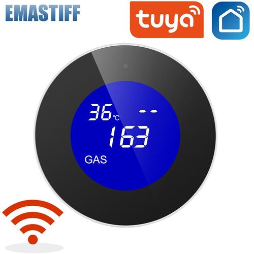 Tuya WiFi capteur de fuite de gaz gpl alarme détecteur de sécurité incendie contrôle par application sécurité maison intelligente capteur de fuite prise en charge de l'application de vie intelligen