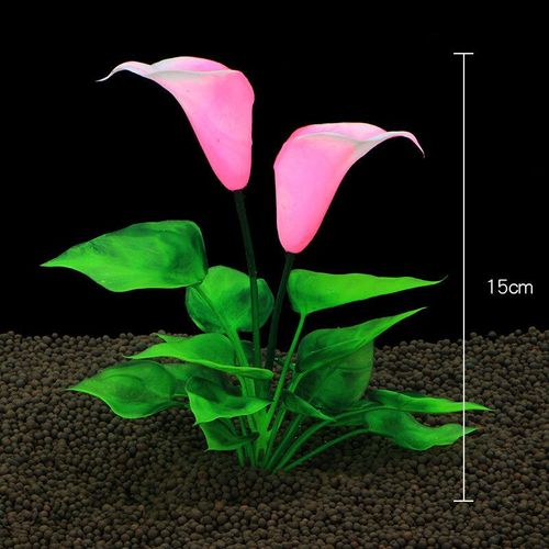 Plantes artificielles de décoration d'aquarium,herbe d'eau sous-marine,plantes aquatiques en plastique pour décorations d'aquarium d'aquarium - Type SC-LBH-pink