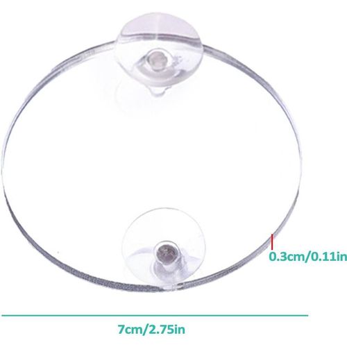 Miroir Betta Rond En Acrylique Pour Aquarium,Miroir D'entraînement Amusant,Bol À Poisson,Ornements Thématiques Pour Accessoires De Jeu En Réservoir - Type Single Sided 7cm