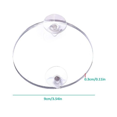 Miroir Betta Rond En Acrylique Pour Aquarium,Miroir D'entraînement Amusant,Bol À Poisson,Ornements Thématiques Pour Accessoires De Jeu En Réservoir - Type Single Sided 9cm