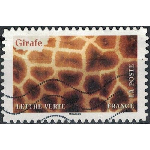 France 2024 Oblitéré Used Animaux En Couleurs Girafe Y&t Fr 2396